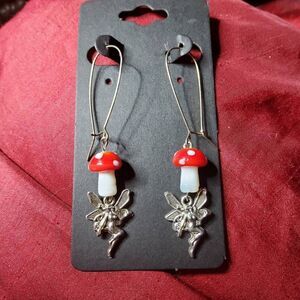 Capped Mushroom Earrings